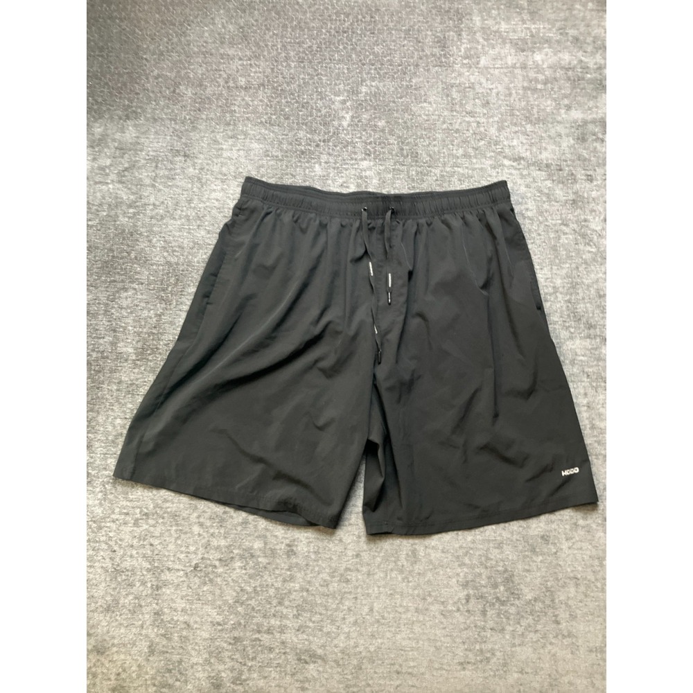 HODO Sports Athletic Shorts Mens 4XL Black Performance Stretch Drawstring Waist